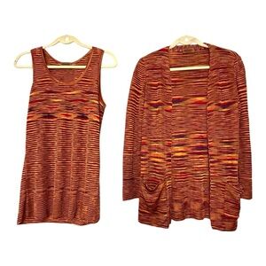 Missoni Multicolor Knit Sleeveless Top and Cardigan Set Size 38/42